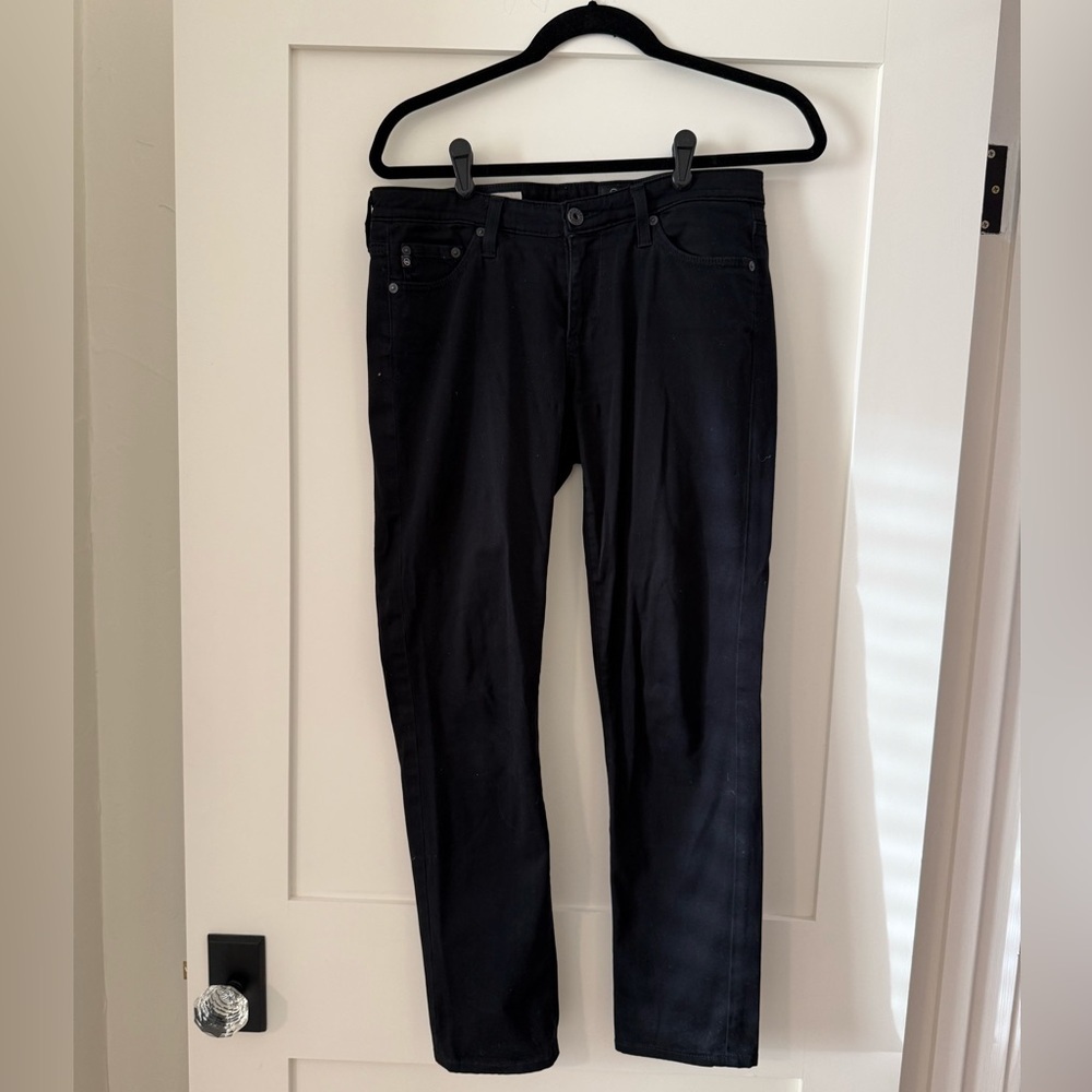 AG The Stilt Black Denim Jeans Sz 28